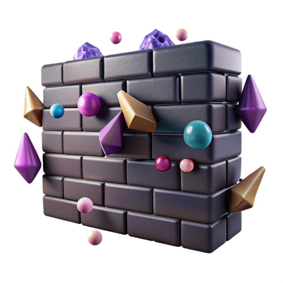 wonderful classic Dark Whispering Walls Brick Pattern Cutout png