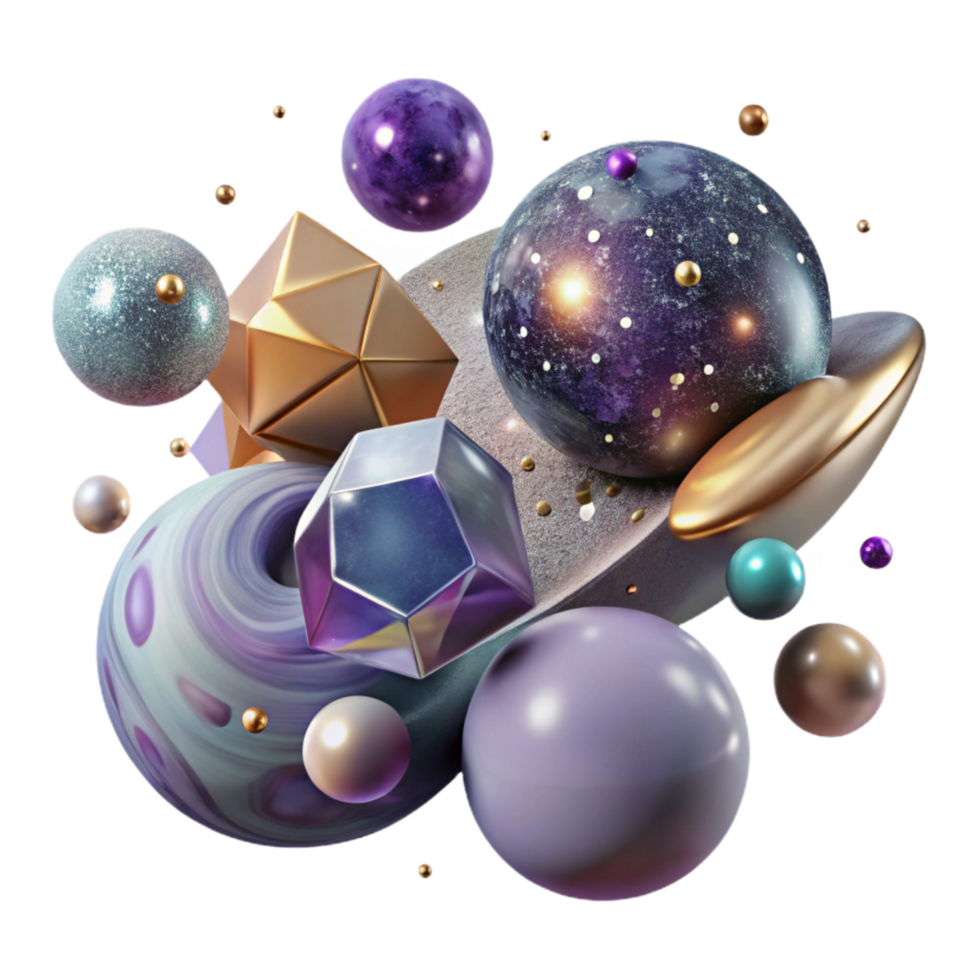 beautiful classic Deep Space Background with Faint Galaxies Isolated Element authentic png