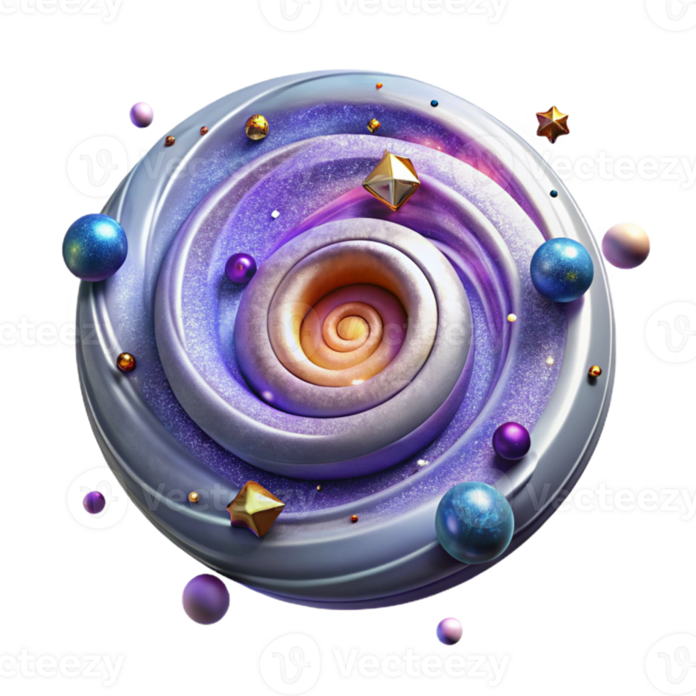 beautiful modern Distant Galaxy Spiral Arms Transparent Element genuine png