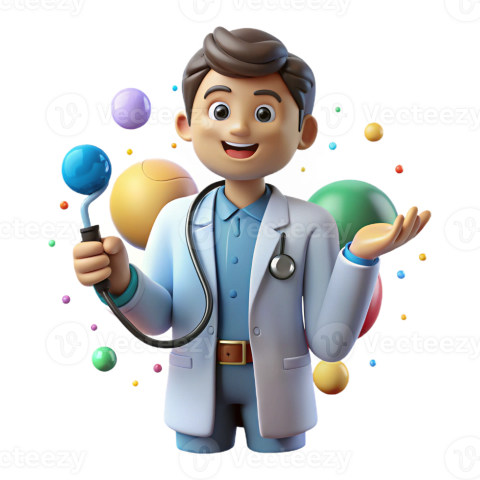 vibrant modern Doctor Transparent Background with Stethoscope authentic png