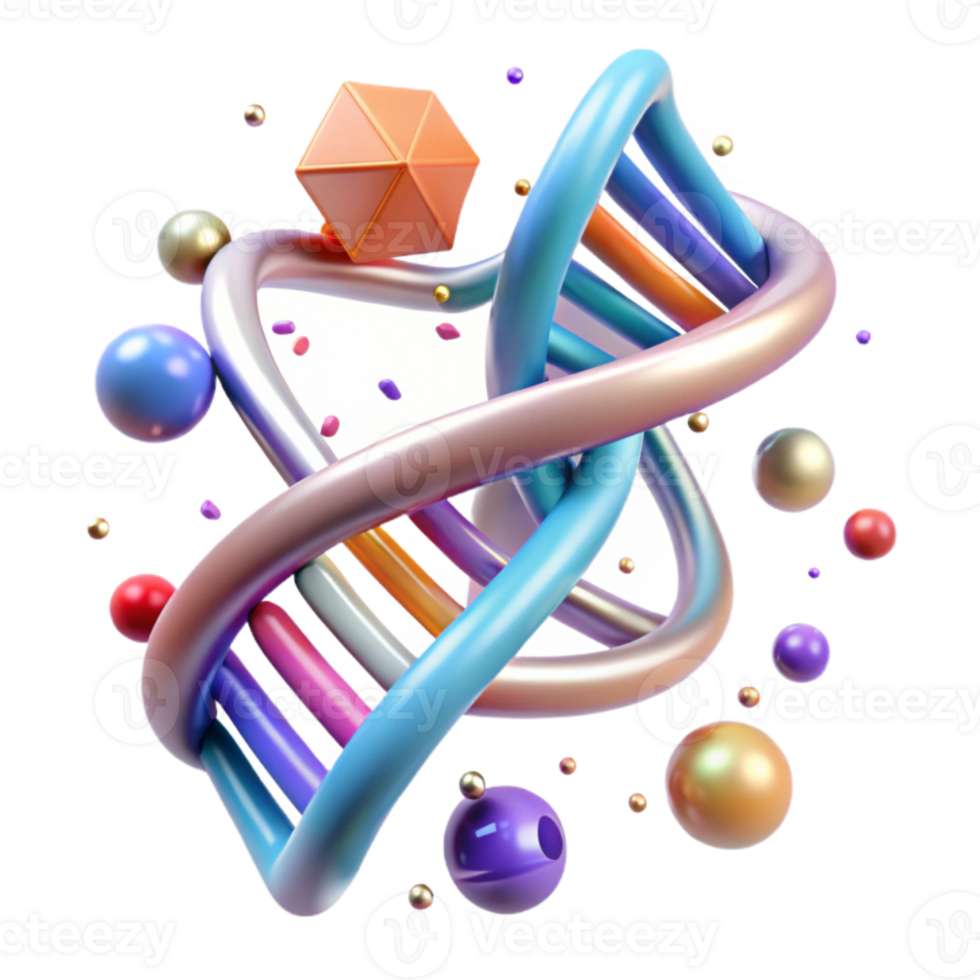stunning modern Dna Strand Double Helix Structure Cutout Transparent Background exclusive png