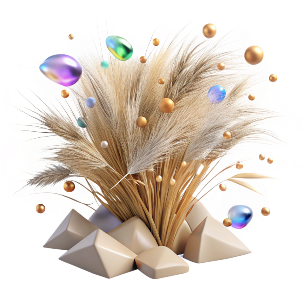 impressive vintage Dry Grass Blowing in Whispering Winds Isolated high resolution png
