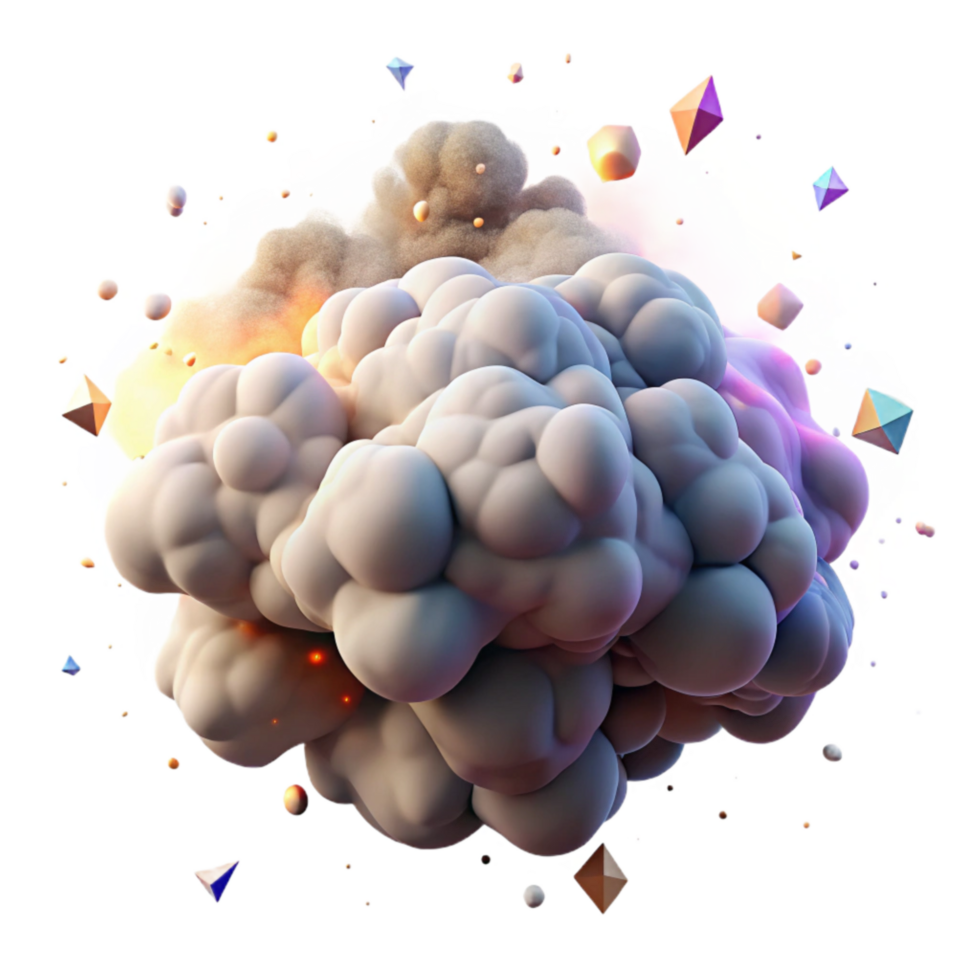 serene abstract Dynamic Smoke Plume with Backlighting Transparent Background detailed png