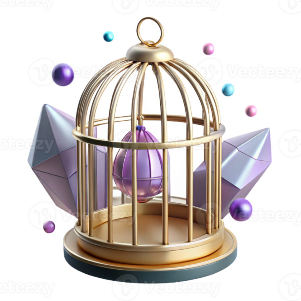 stunning creative Empty Birdcage Front View Transparent Background authentic png