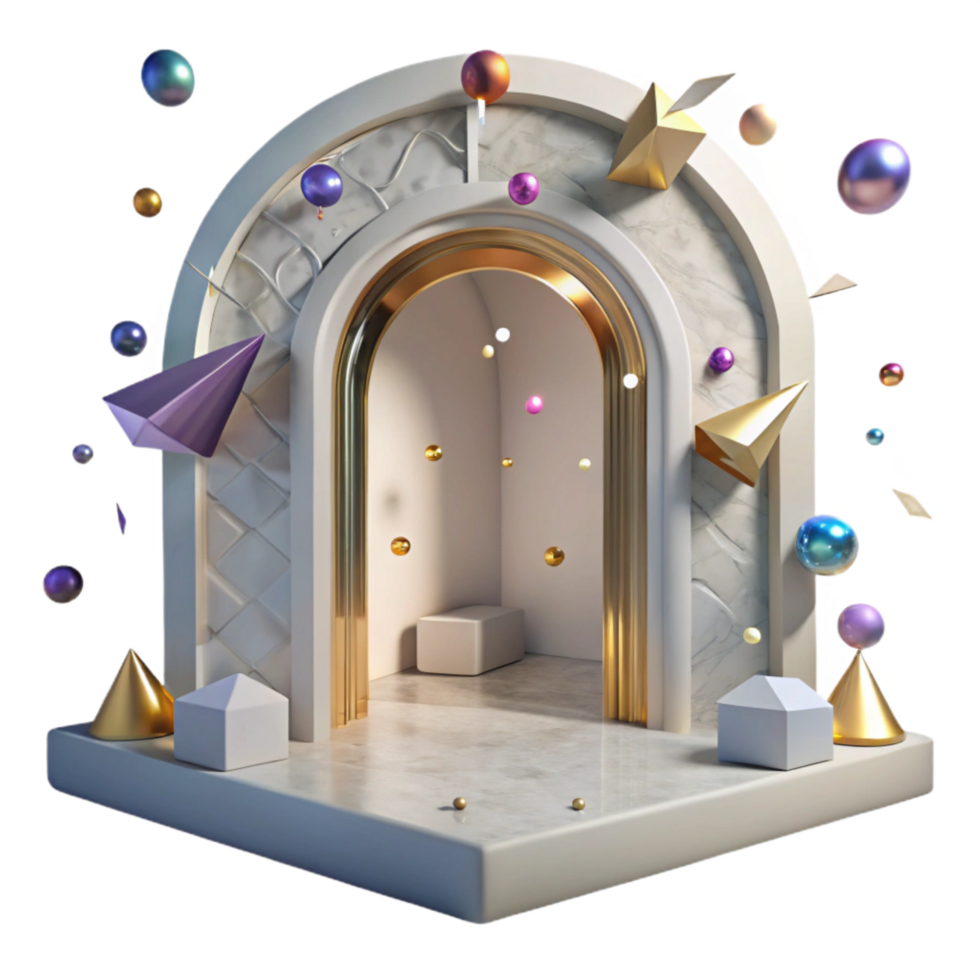 wonderful classic Empty Room with a View of Another World Cutout Transparent Background detailed png