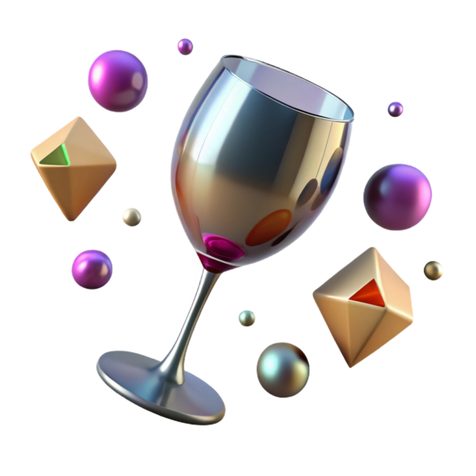 beautiful traditional Empty Wine Glass Angled View Cutout professional png