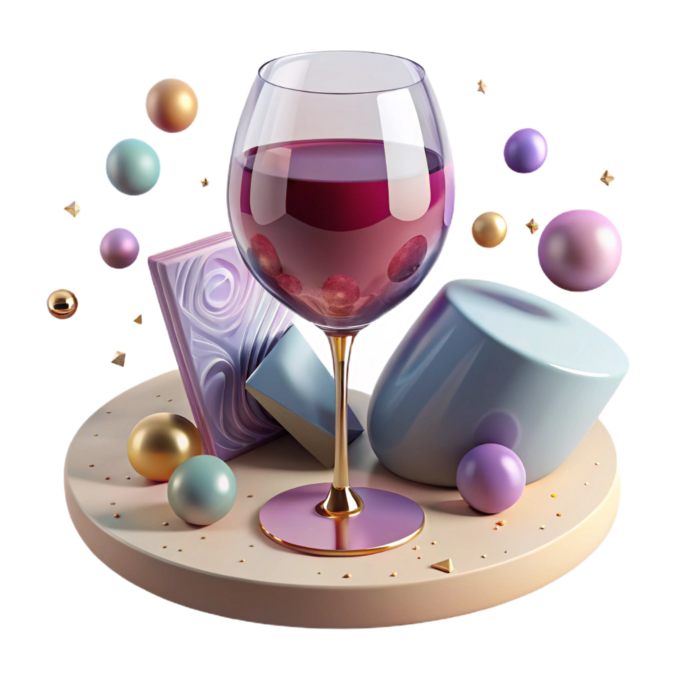 extraordinary abstract Empty Wine Glass Isolated Element with Stem original png