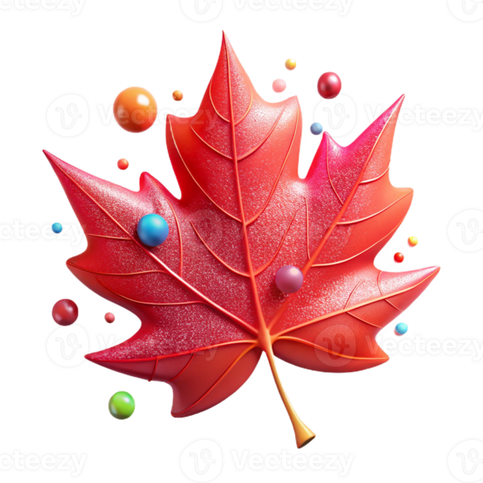 extraordinary abstract Falling Autumn Leaf with Wind Effect Isolated professional png