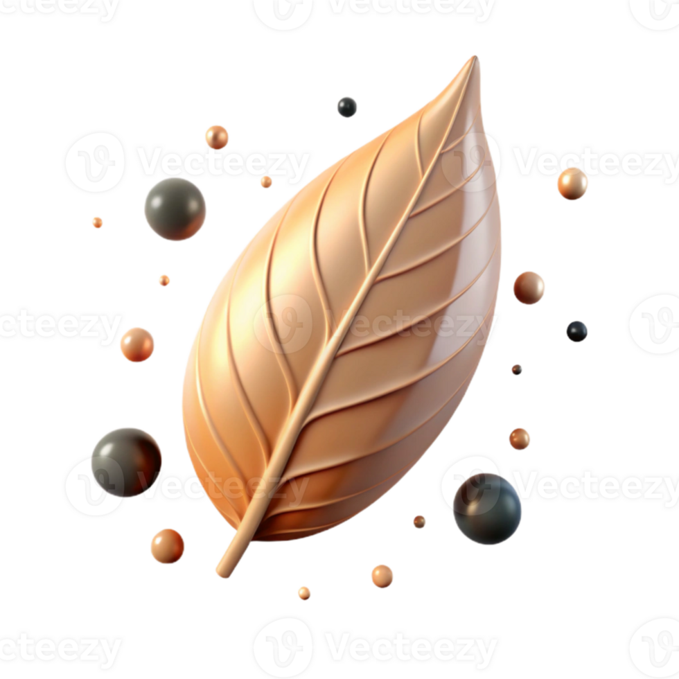 stunning rustic Falling Leaf with Shadow Effect Isolated professional png