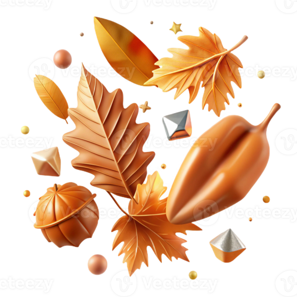 vibrant artistic Falling Leaves Autumn Background Transparent Design high resolution png
