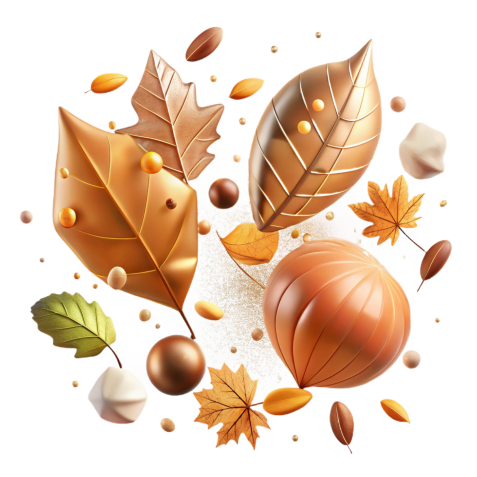 magnificent classic Falling Leaves Autumn Scene Transparent Background authentic png