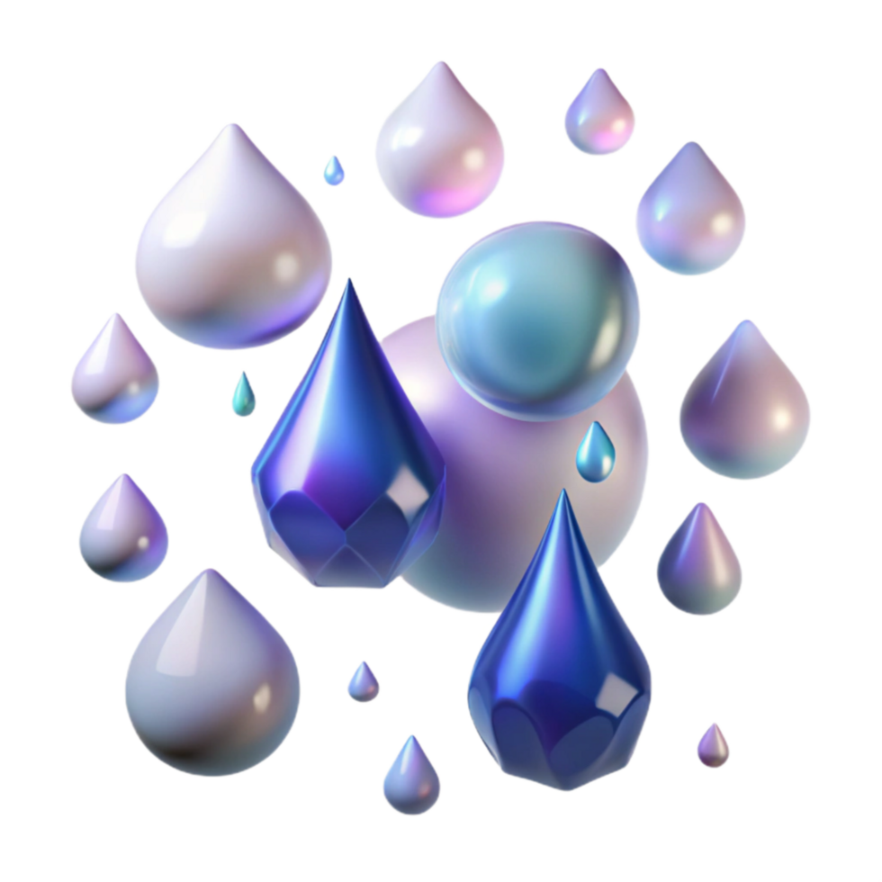impressive minimalist Falling Rain Drops Backlit Transparent Background original png
