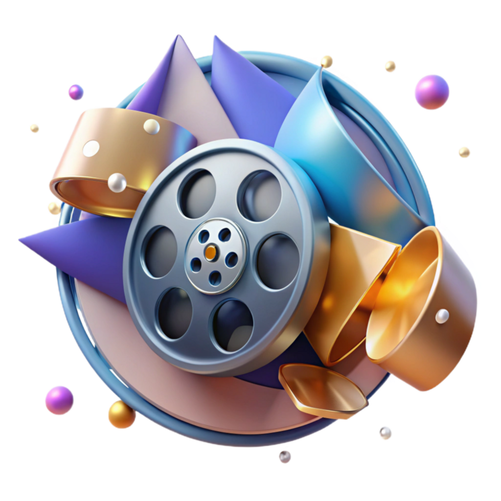 extraordinary traditional Film Reel Cutout with Transparent Background high resolution png