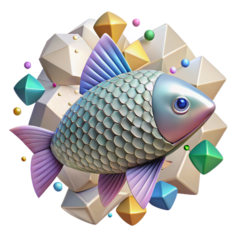 impressive creative Fish Scales Overlapping Pattern Cutout high quality png