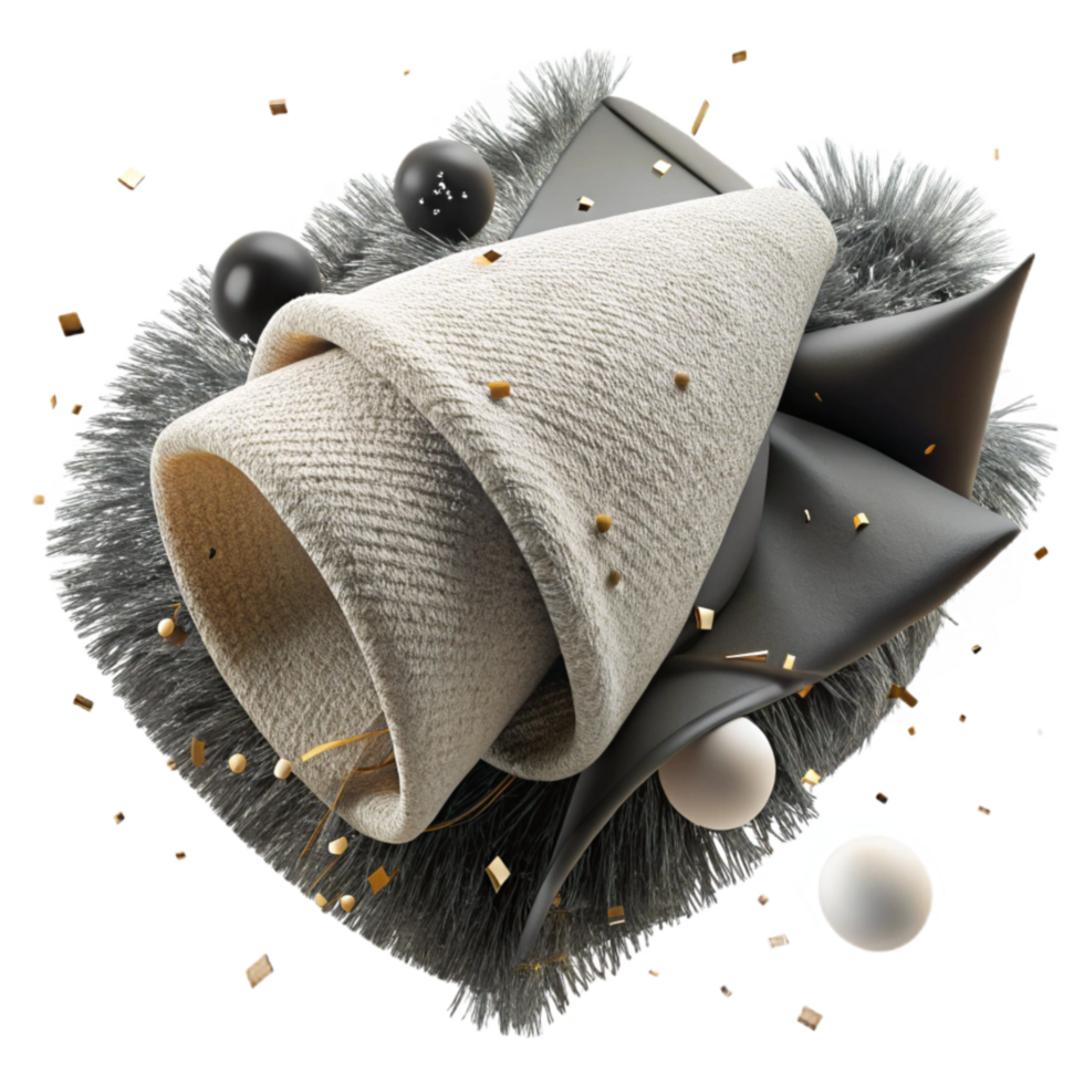 vibrant creative Frayed Fabric Edge with Black Threads Transparent Element premium png