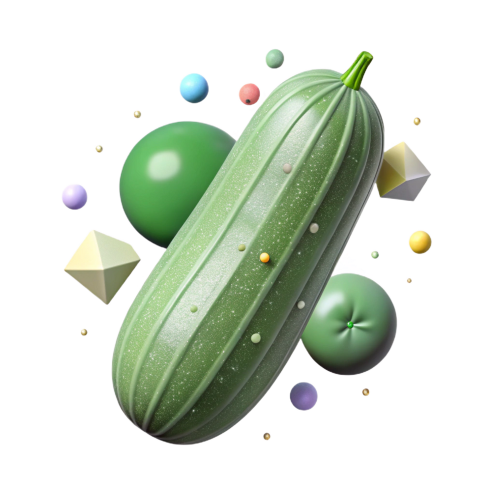 impressive abstract Fresh Cucumber Whole View Cutout png