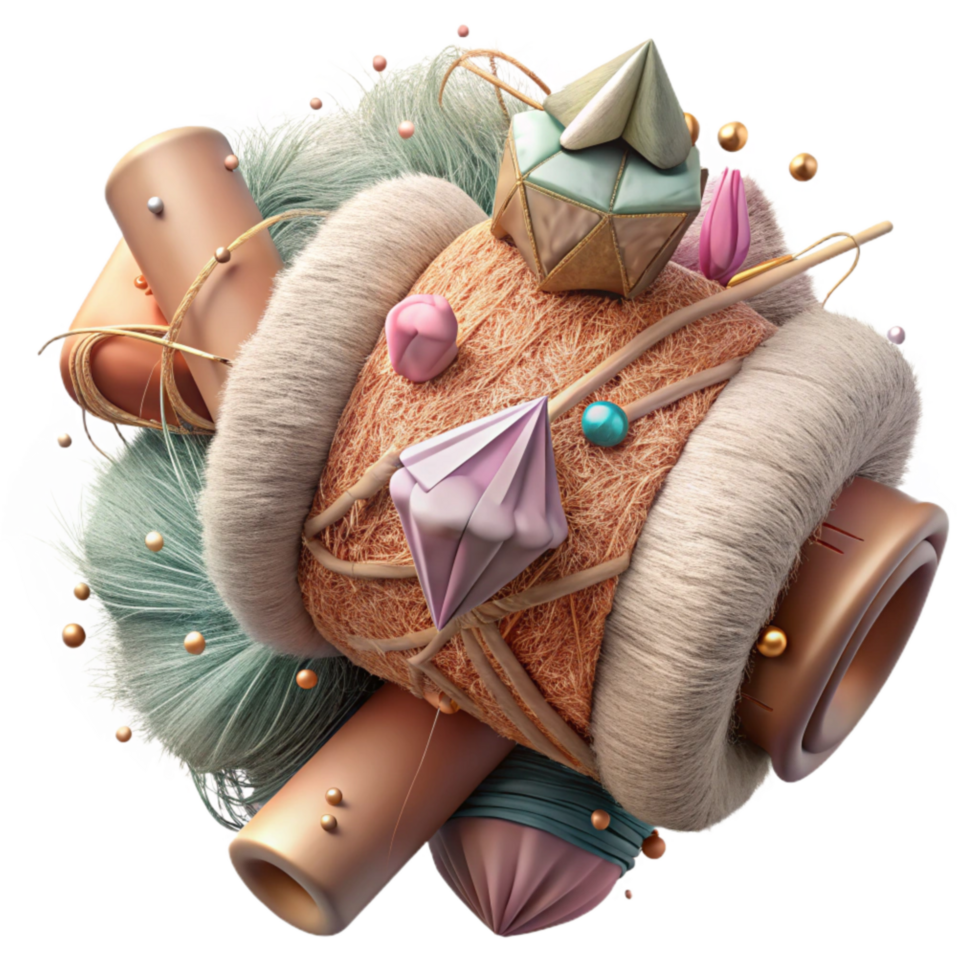 vibrant creative Frayed Thread Ends Cutout Detailed Texture premium png