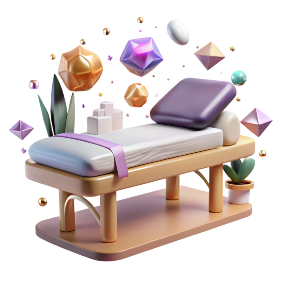 extraordinary abstract Front View Healing Massage Table Cutout exclusive png
