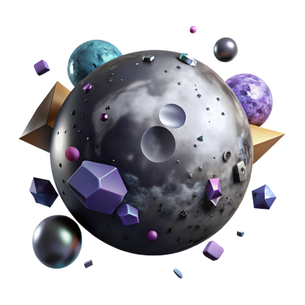 serene abstract Full Moon Silhouette Cutout with Dark Shadows exclusive png