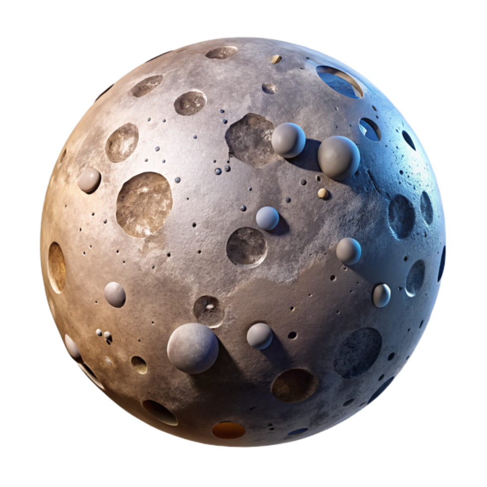 beautiful contemporary Full Moon Isolated with Craters and Shadows high resolution png