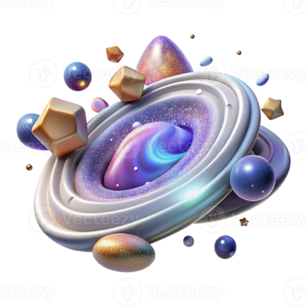 extraordinary minimalist Galaxy Formation Simulation Isolated on Transparent Background with Density Waves exclusive png