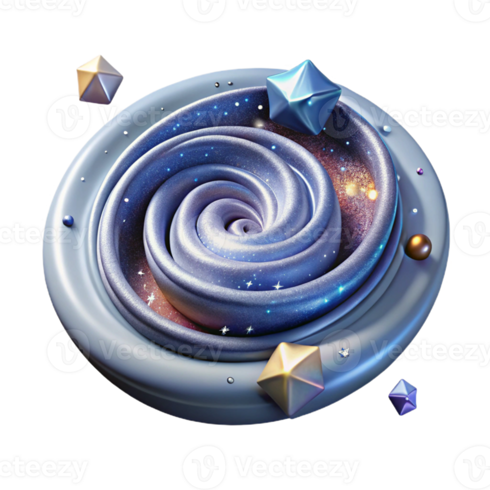 magnificent modern Galaxy Spiral Arm Closeup Isolated on Transparent Background with Stars original png