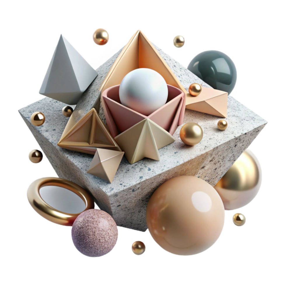 impressive classic Geometric Shapes Harmony of Chaos Cutout high quality png