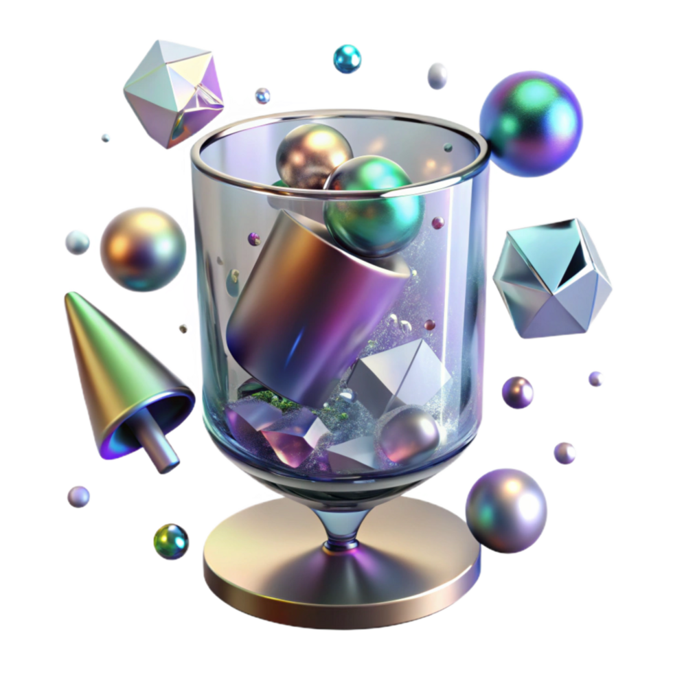 serene rustic Glass Texture Cutout with Transparent Surface png