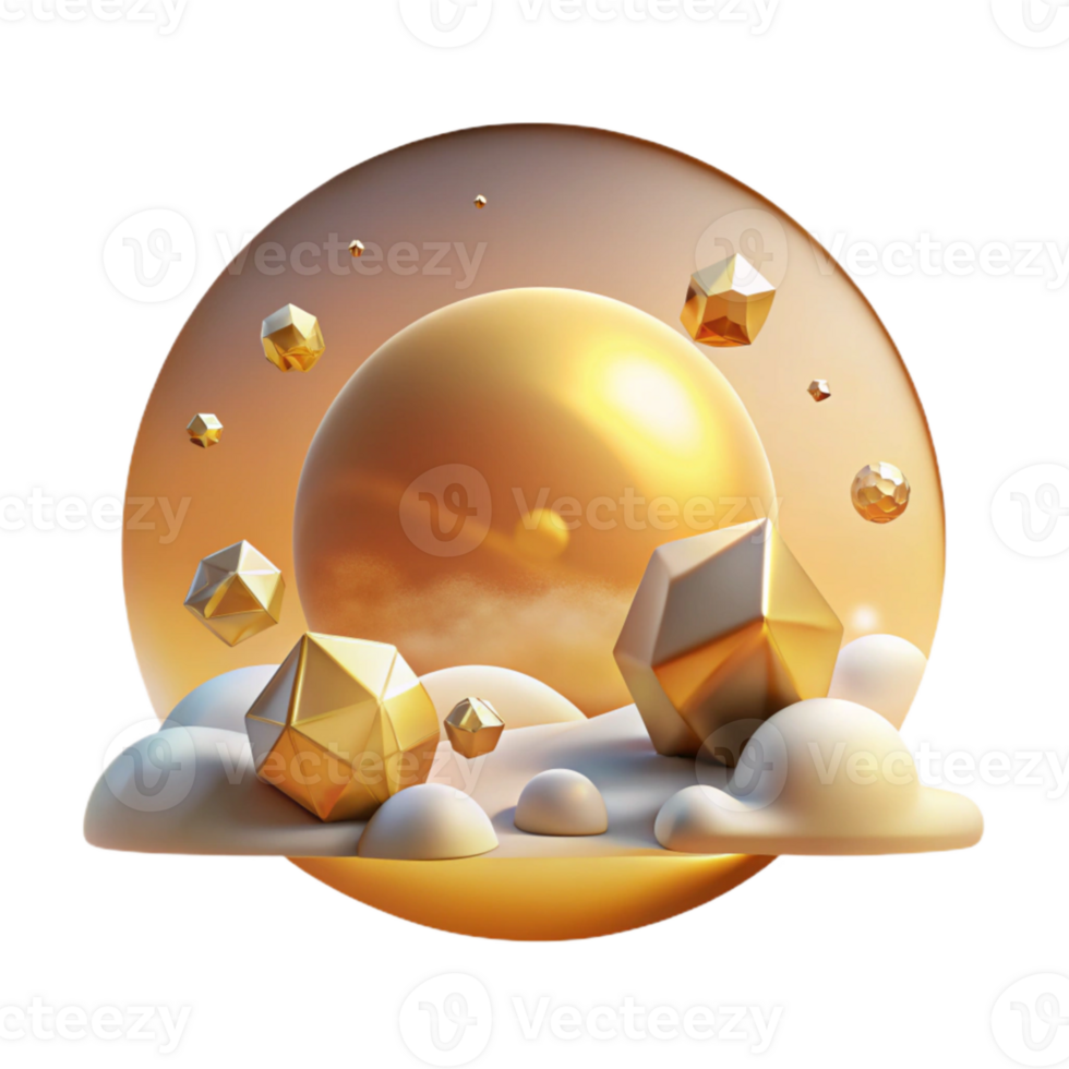 vibrant creative Golden Hour Sunset Sky Gradient Transparent Background high resolution png