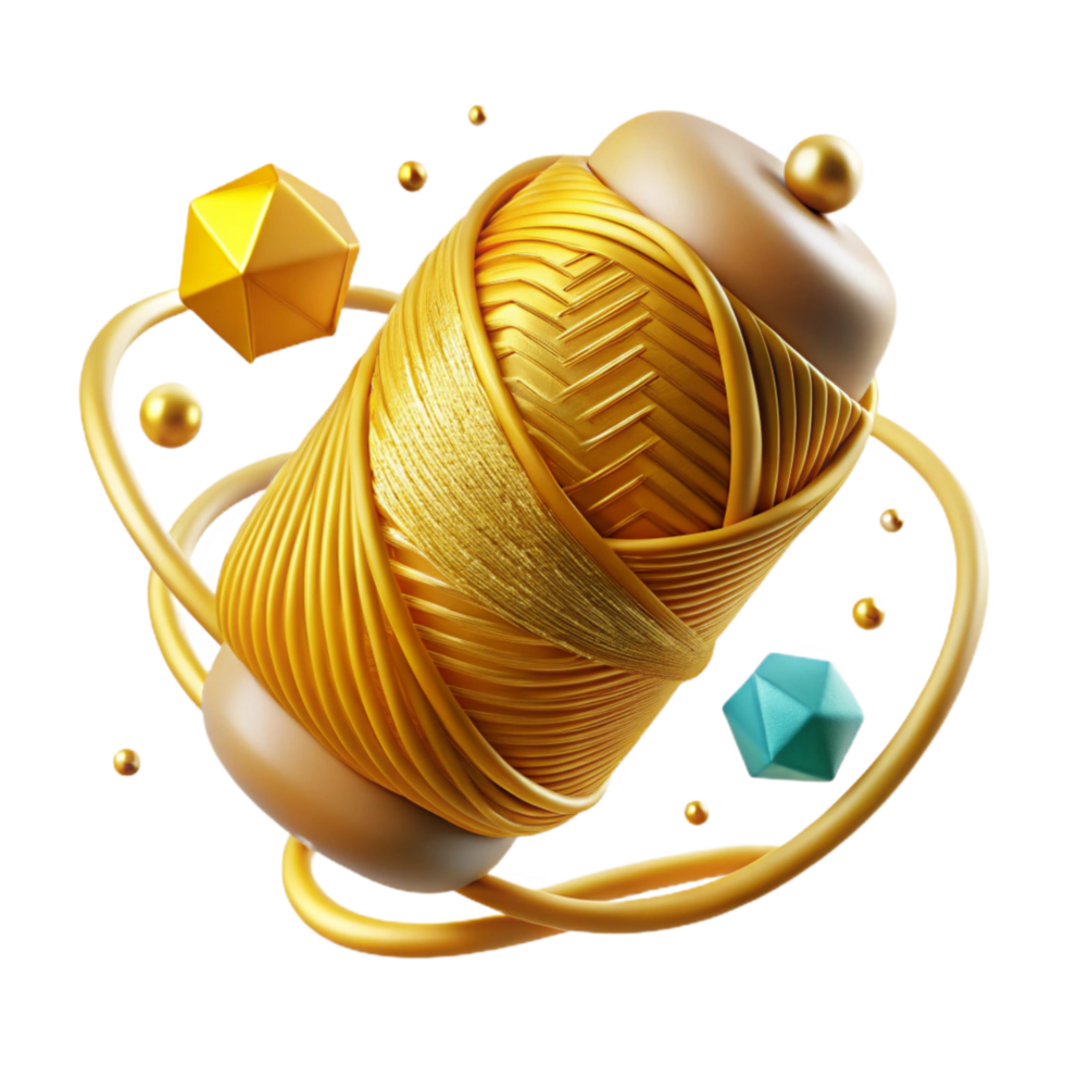 beautiful vintage Golden Yellow Thread Cutout Transparent Background Rich Tone professional png