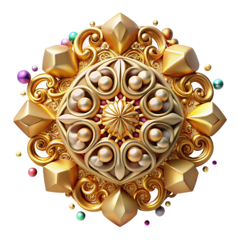 dramatic classic Gold Ornate Filigree with Intricate Detail Cutout high resolution png