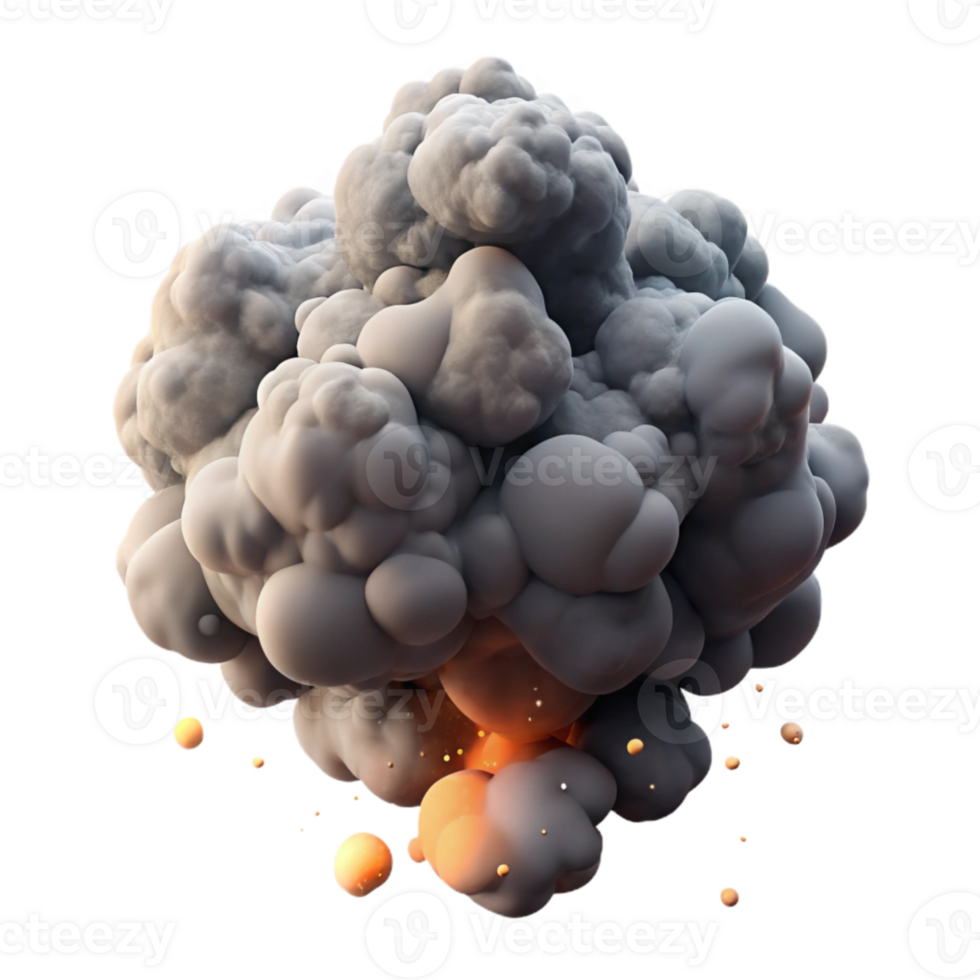 magnificent modern Gray Smoke Plume Isolated Element detailed png