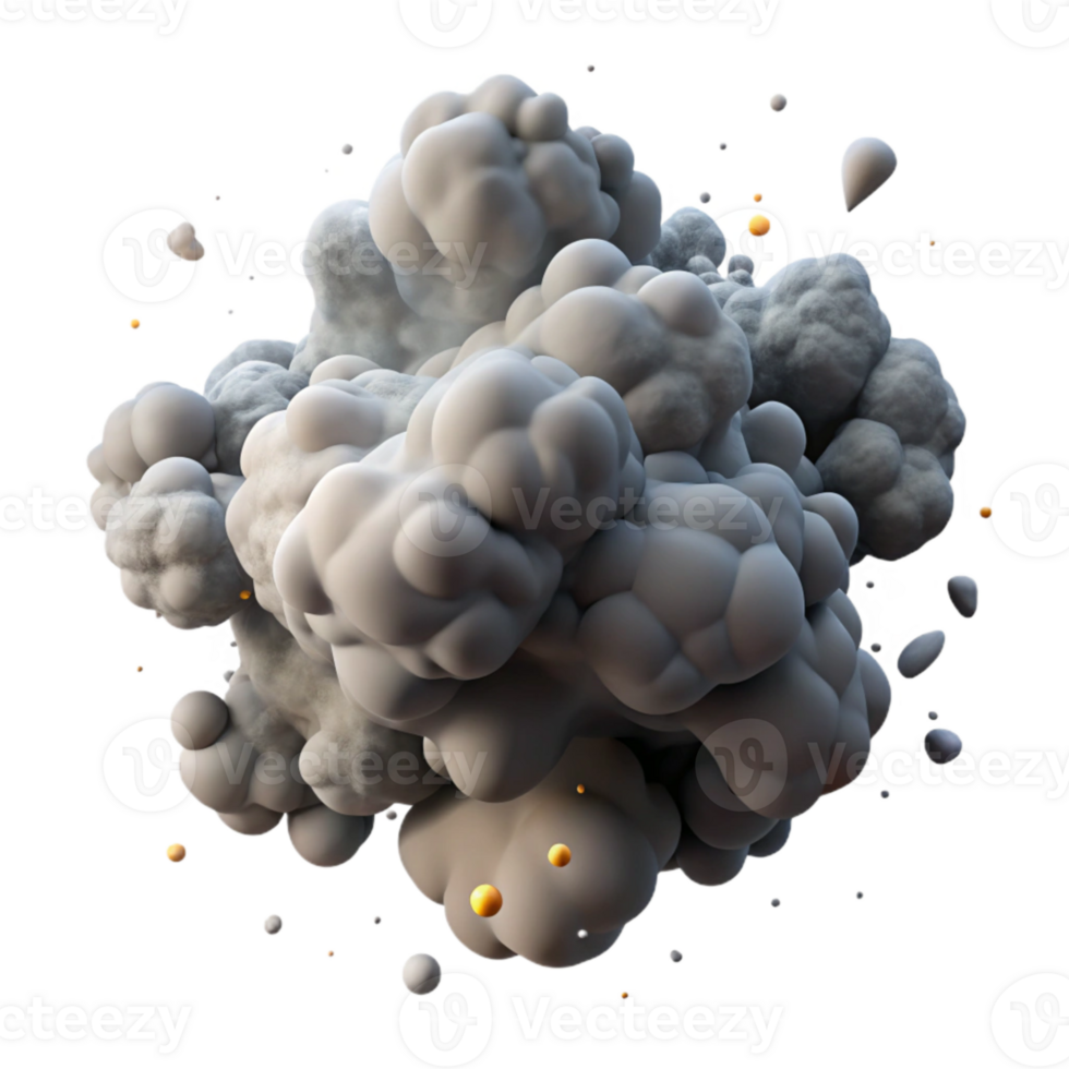 serene contemporary Gray Smoke Plume Isolated Element authentic png