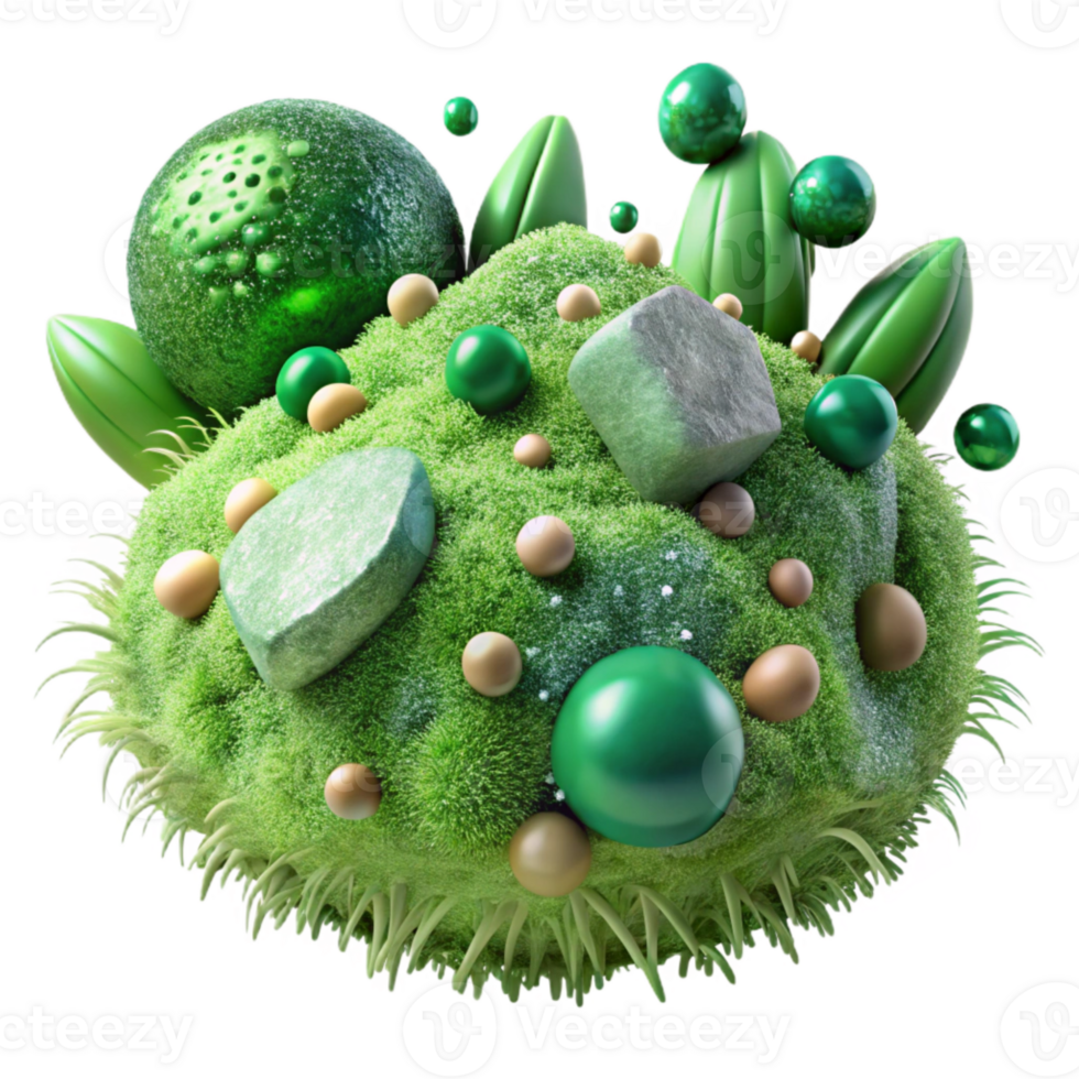 elegant classic Green Algae Texture Cutout detailed png