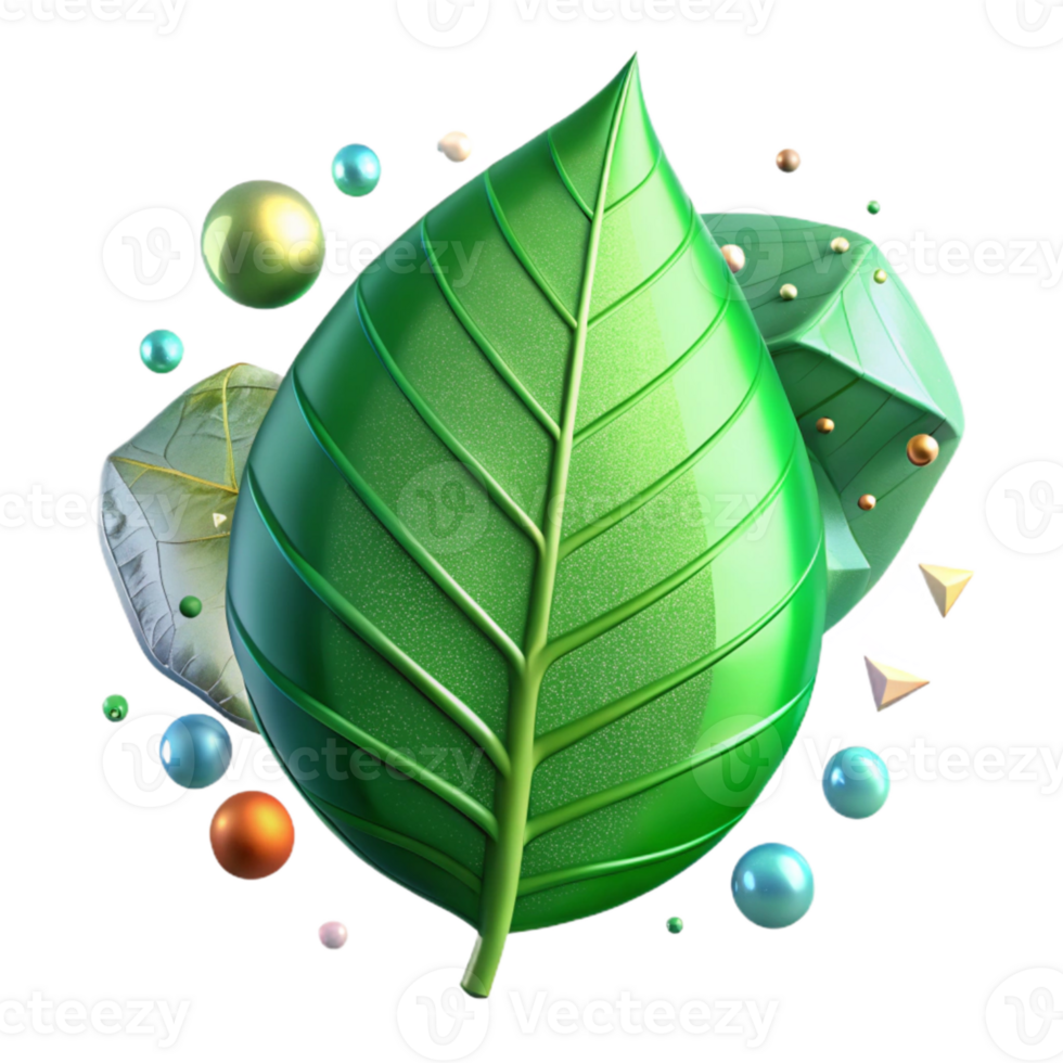 magnificent contemporary Green Birch Leaf Backlit View Cutout Isolated png