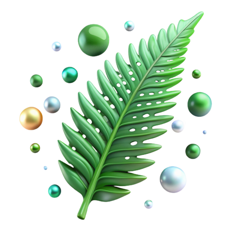 wonderful classic Green Fern Leaf Cutout with Transparent Background high quality png