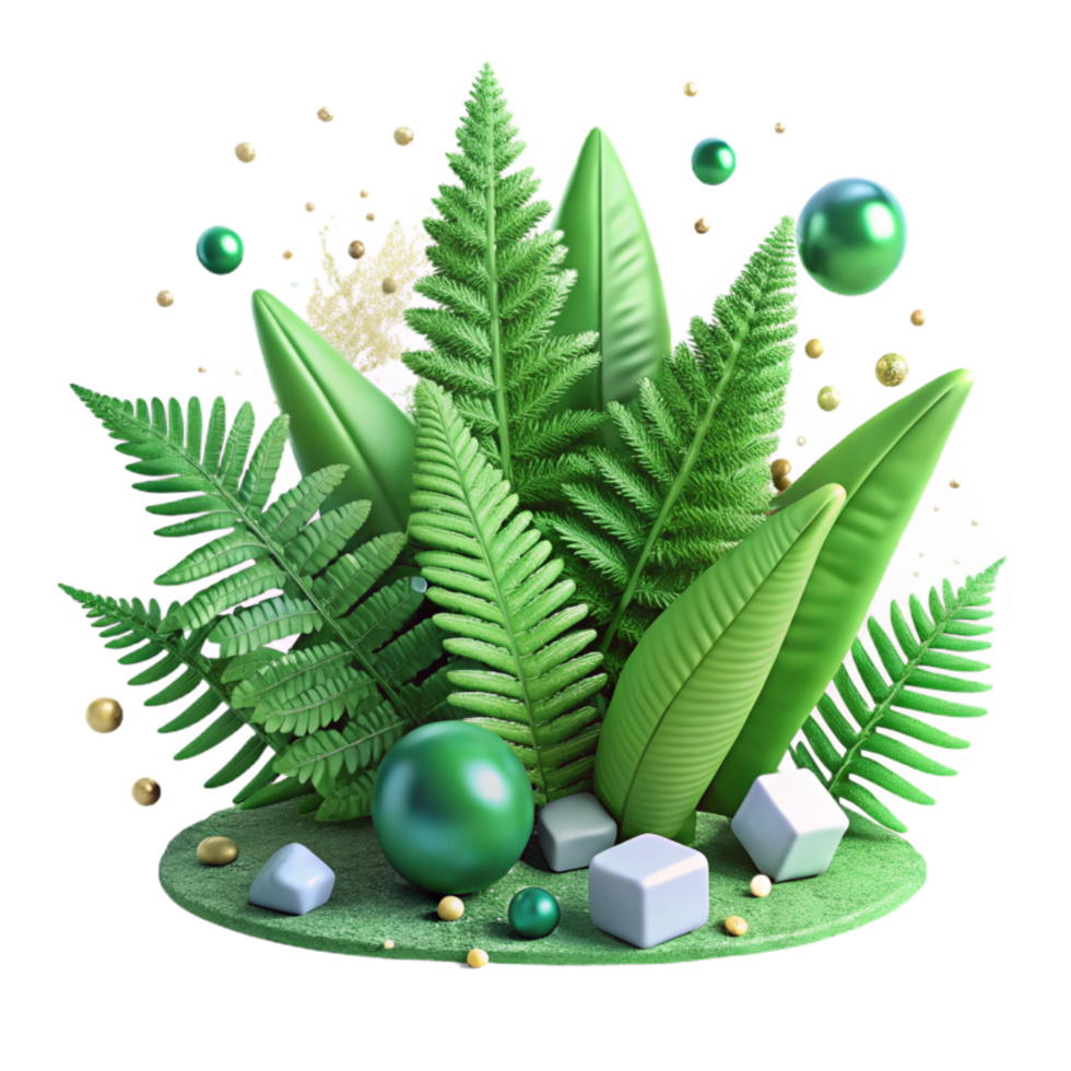 magnificent abstract Green Forest Ferns Cutout Isolated with Detailed Textures exclusive png