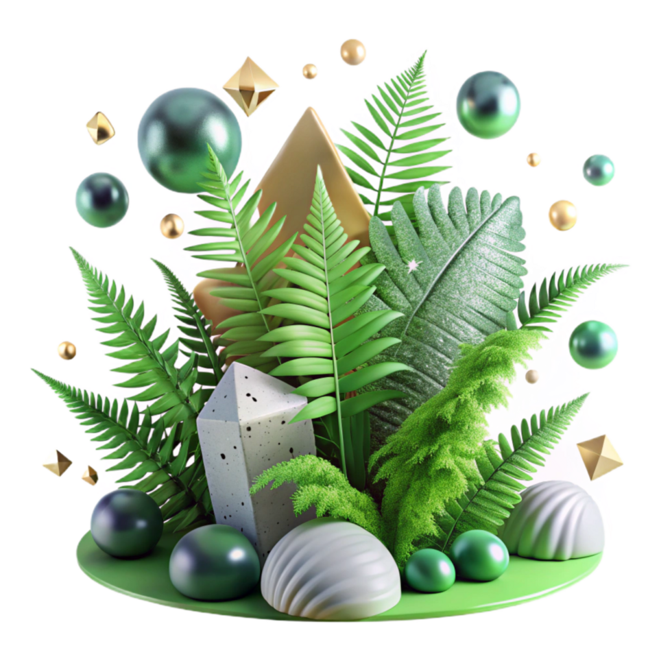 extraordinary rustic Green Forest Ferns Cutout Isolated with Detailed Textures png