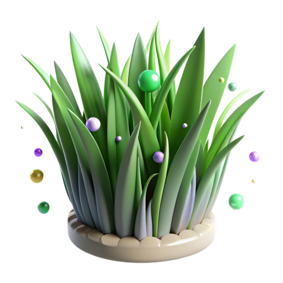 dramatic rustic Green Grass Blades Close Up Transparent Background high quality png