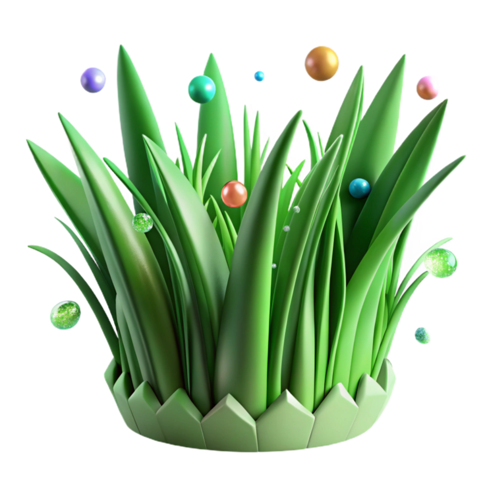 extraordinary abstract Green Grass Blades Isolated with Realistic Texture detailed png