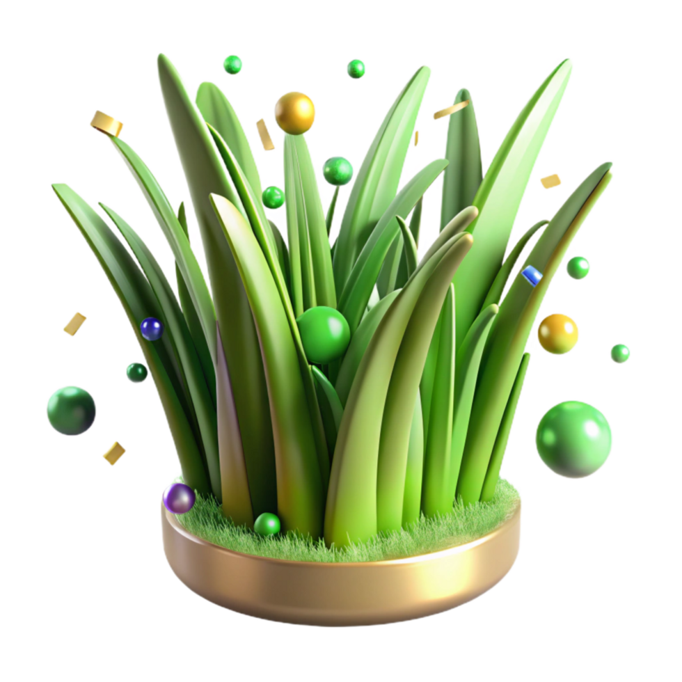 magnificent modern Green Grass Blades Isolated with Realistic Texture detailed png