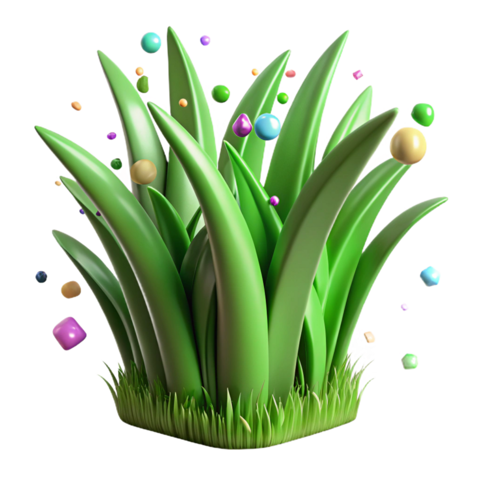 magnificent contemporary Green Grass Blades Isolated with Realistic Texture original png