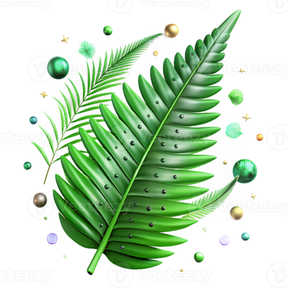 impressive minimalist Green Leaf Bud Cutout with Emerging Leaves Transparent Background premium png