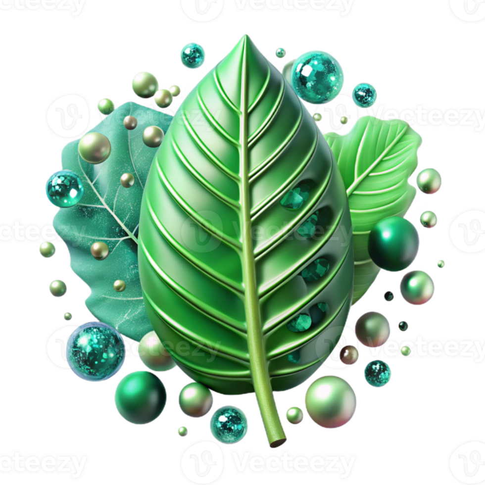 wonderful modern Green Leaf Skeleton Cutout exclusive png