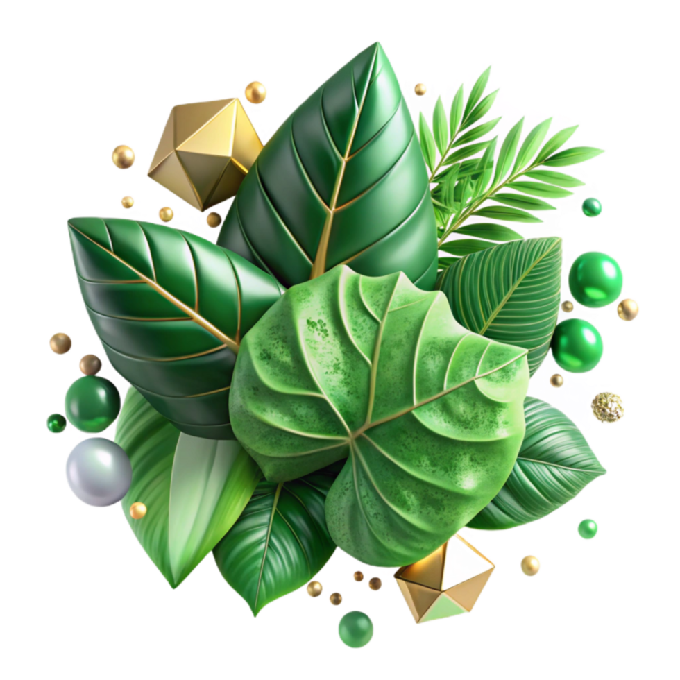 stunning rustic Green Leaves Detailed Veins Cutout high quality png