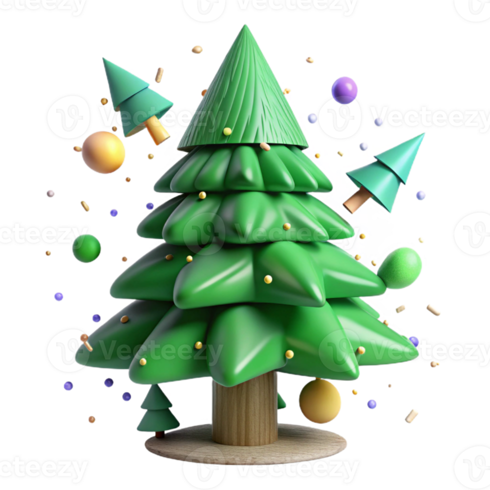 serene traditional Green Pine Tree Cutout with Realistic Branches authentic png