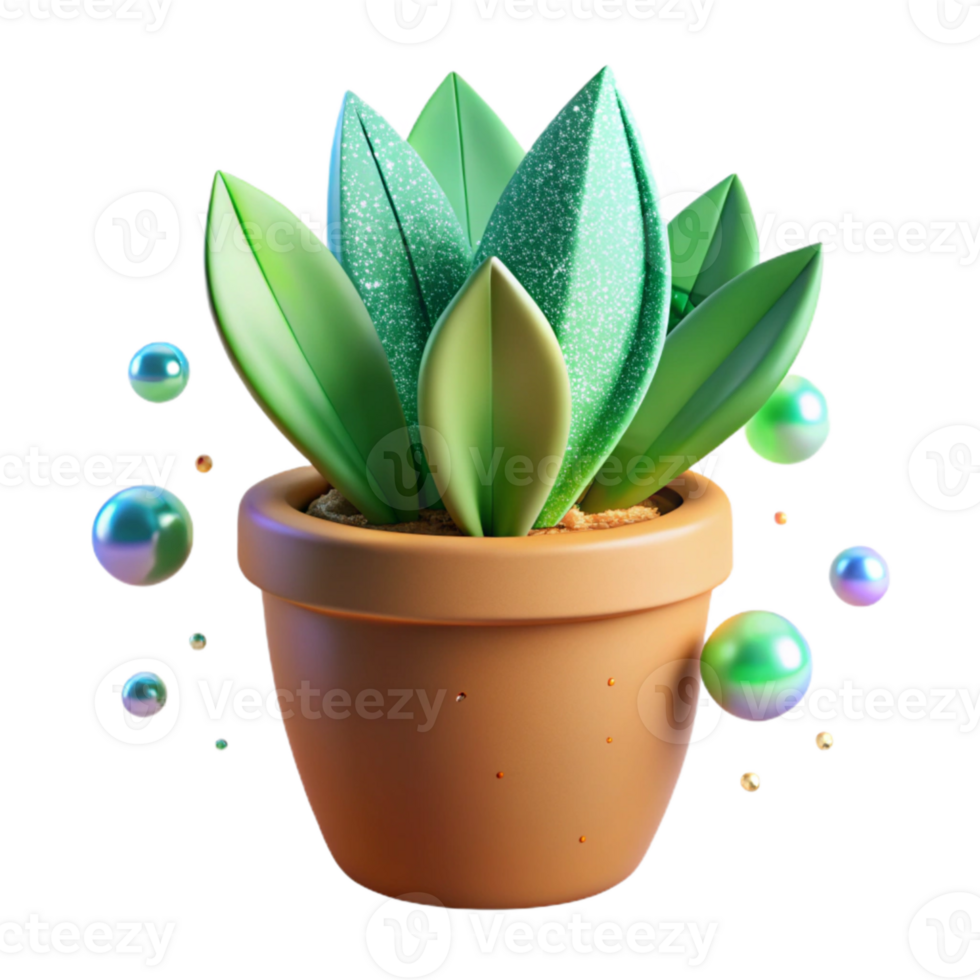 impressive traditional Green Plant in Terracotta Pot Side Angle exclusive png