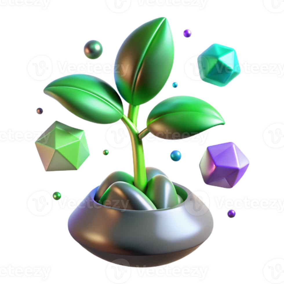 wonderful vintage Green Plant Sprout Side Angle Transparent Element professional png