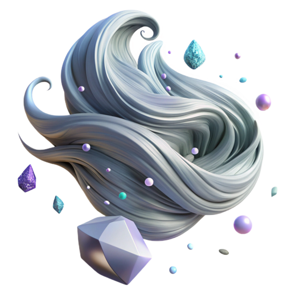 stunning abstract Hair Blowing in Whispering Winds Isolated detailed png