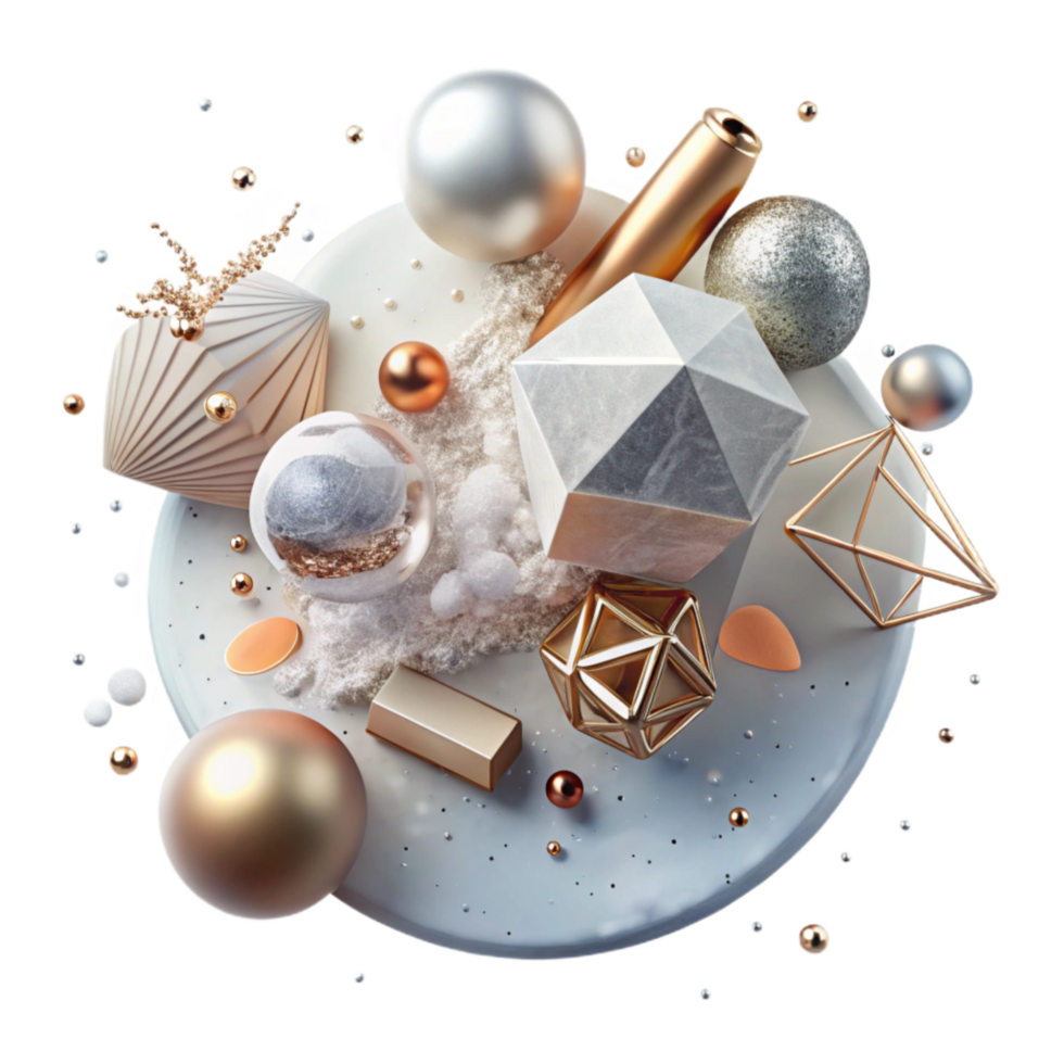 impressive artistic Harmony of Chaos Conceptual Art Top View Transparent Background premium png